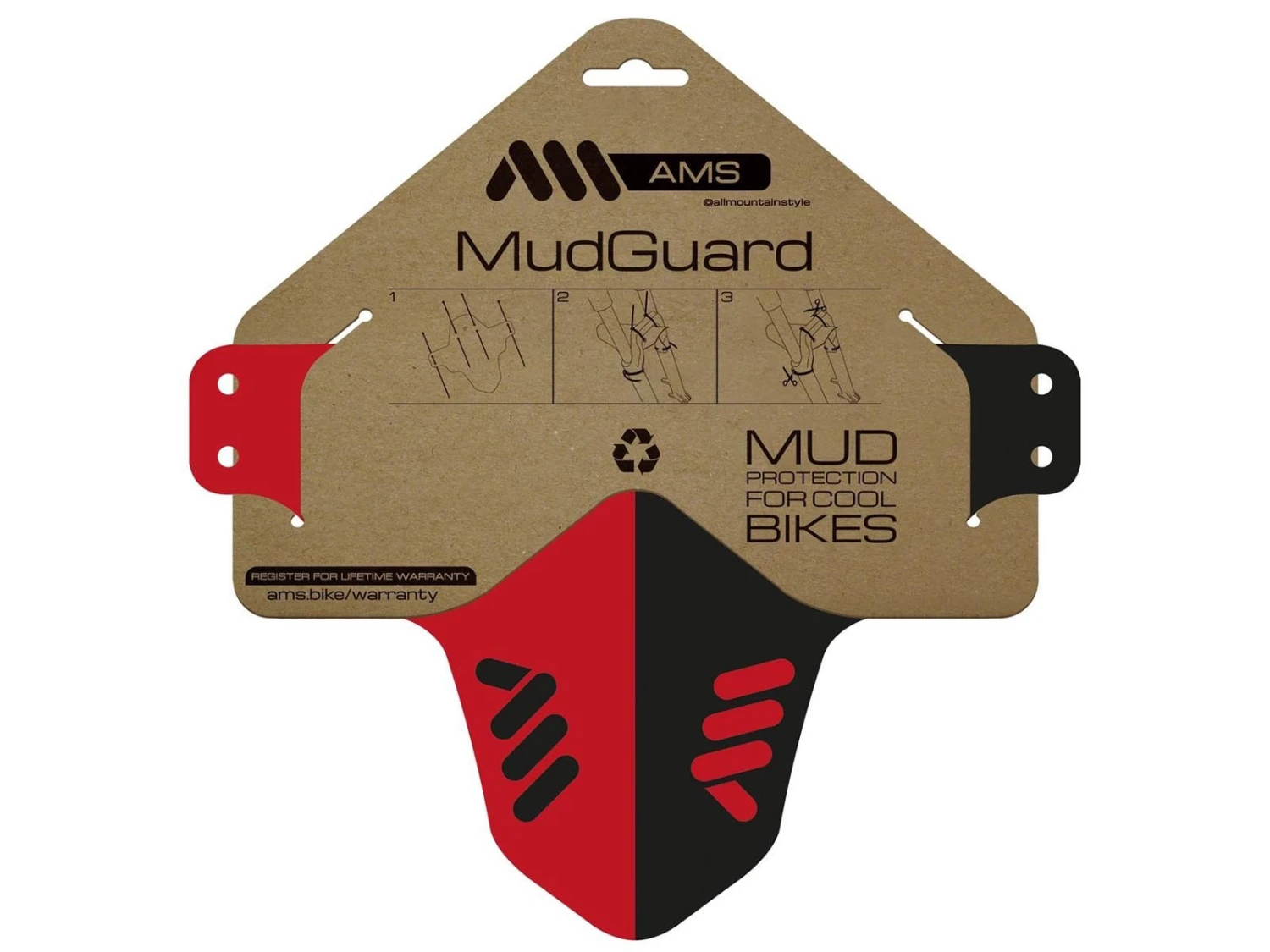 All-mountain-style AMS Garde Boue Avant Rouge Et Noir Mud Guard 1 All-mountain-style AMS Garde Boue Avant Rouge Et Noir Mud Guard