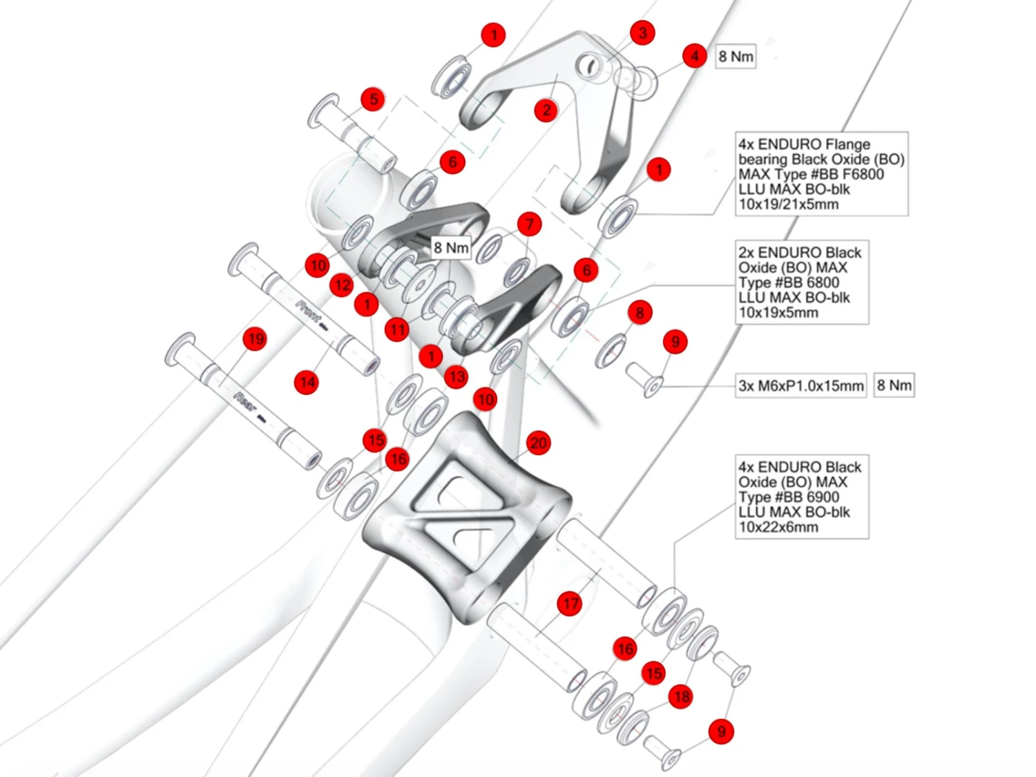 BMC Composants De Suspension Fourstroke / FS01 2023 - 30004131 1 BMC Composants De Suspension Fourstroke / FS01 2023 - 30004131