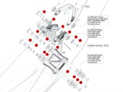 BMC Kit De Visserie Et Roulements Pour Fourstroke / FS01 2023 - 30004037