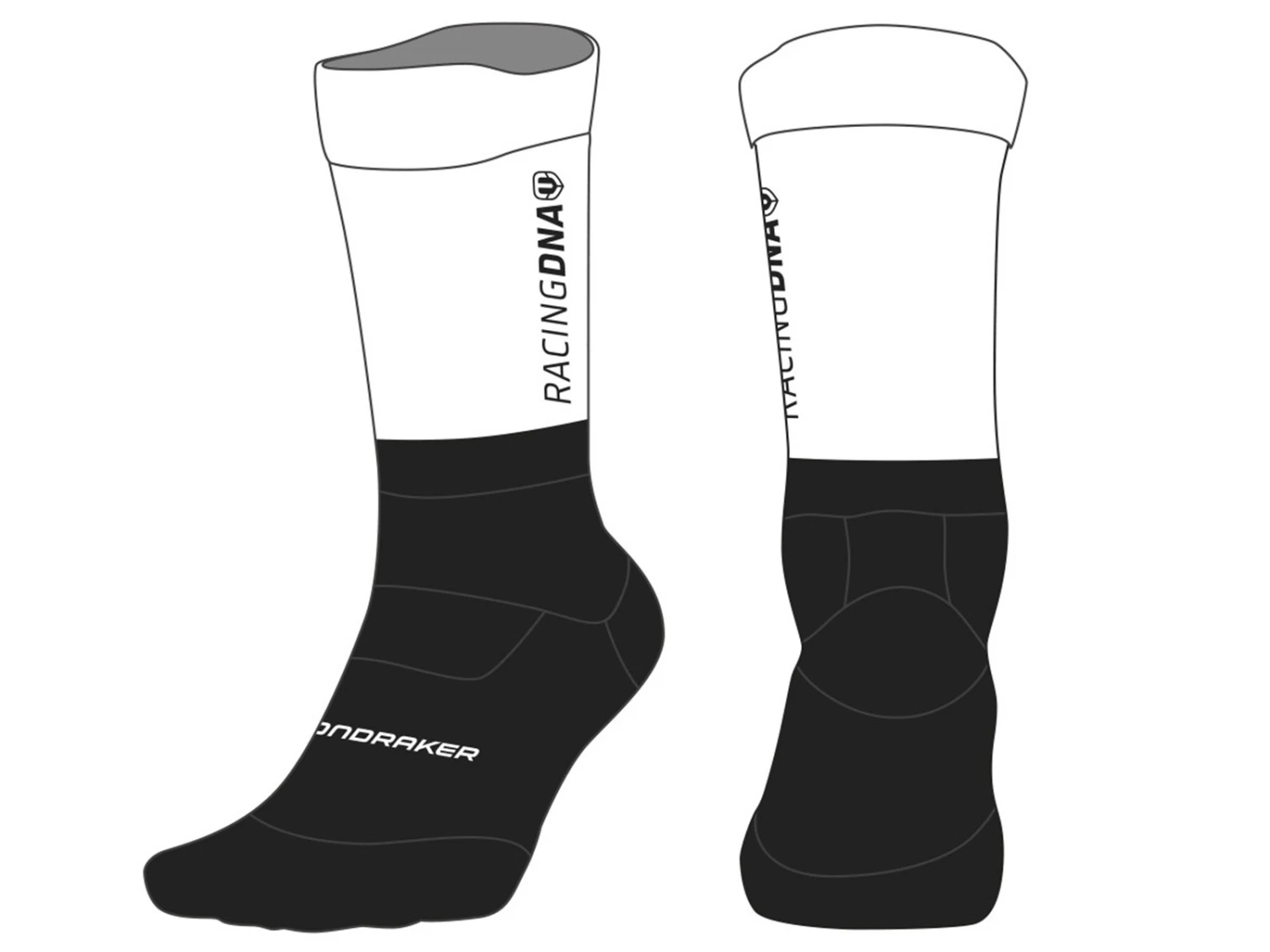 MONDRAKER Paire De Chaussettes Hautes Factory Team 1 MONDRAKER Paire De Chaussettes Hautes Factory Team