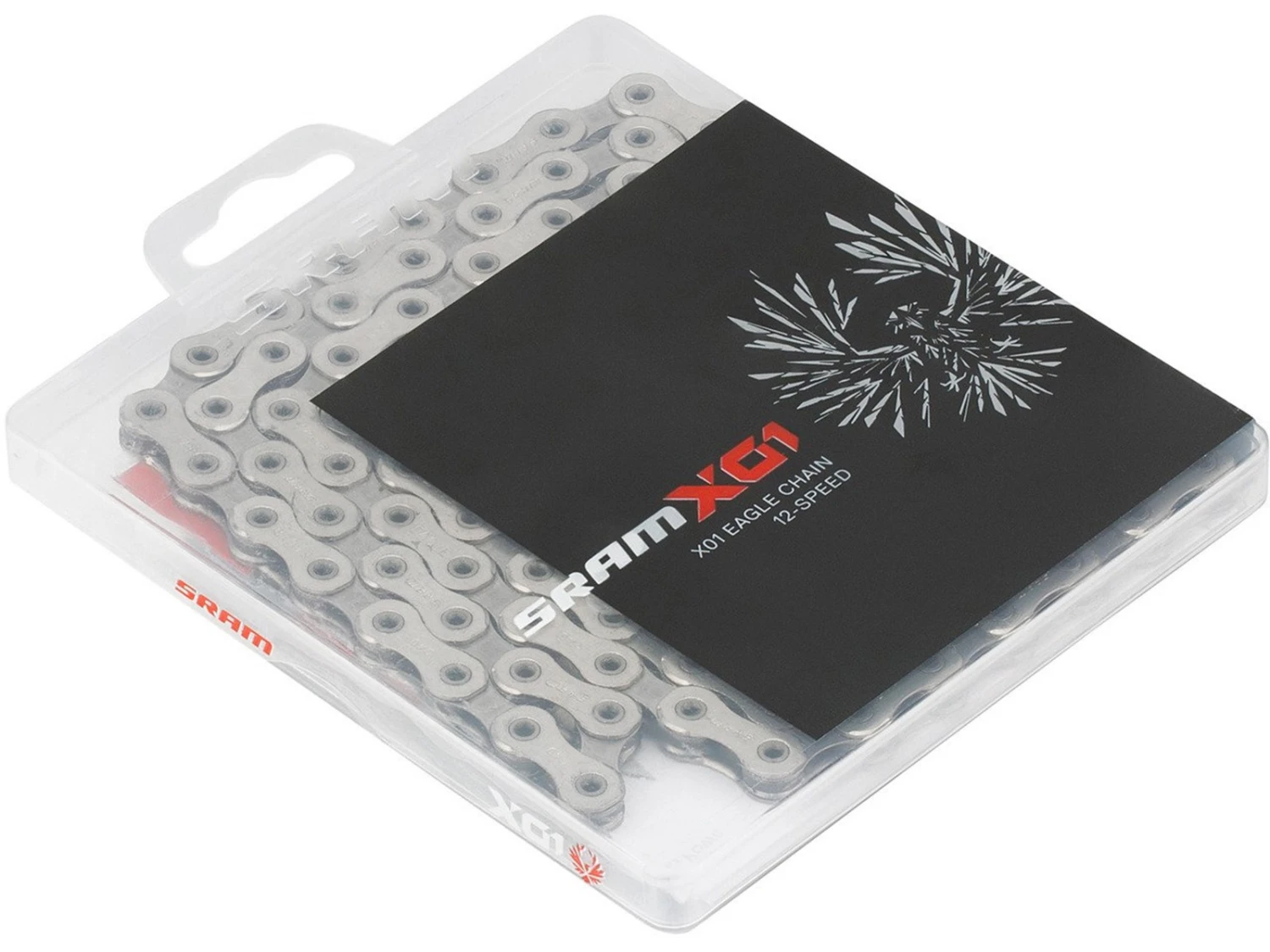 SRAM Chaîne PC X01 12v Eagle 126 Maillons Silver + Power Lock 1 SRAM Chaîne PC X01 12v Eagle 126 Maillons Silver + Power Lock